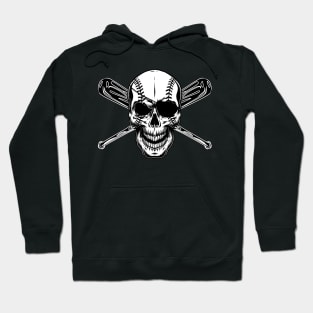 Baseball Pirate Skull Hoodie